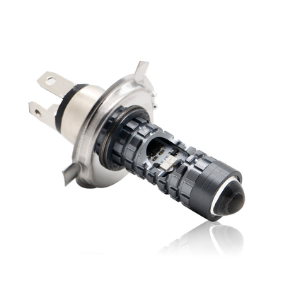 Mini Driving Light DRL Motorcycle LED Headlight Bulb H4 H6 BA20D P15D Auto Car Fisheye Projector Lens Dual Color