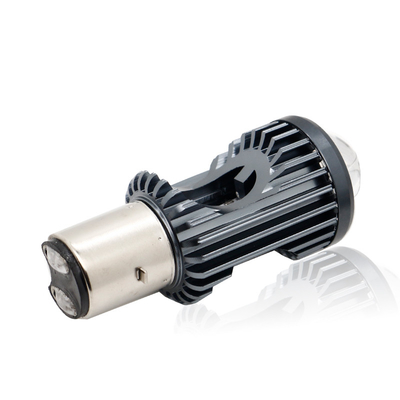 Mini Driving Light DRL Motorcycle LED Headlight Bulb H4 H6 BA20D P15D Auto Car Fisheye Projector Lens Dual Color