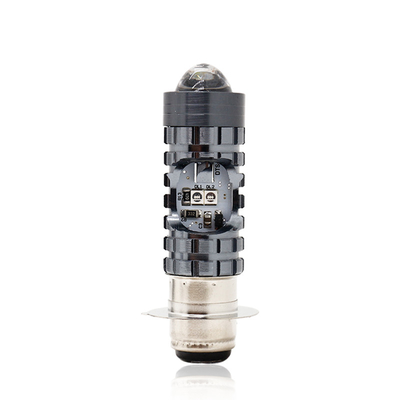 Mini Driving Light DRL Motorcycle LED Headlight Bulb H4 H6 BA20D P15D Auto Car Fisheye Projector Lens Dual Color