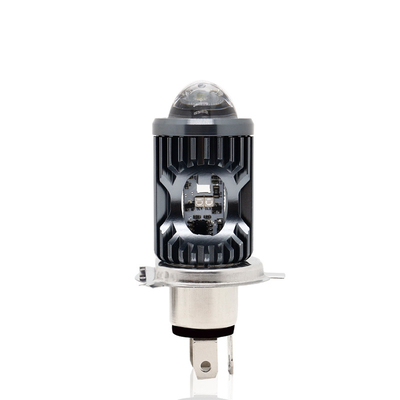 Mini Driving Light DRL Motorcycle LED Headlight Bulb H4 H6 BA20D P15D Auto Car Fisheye Projector Lens Dual Color