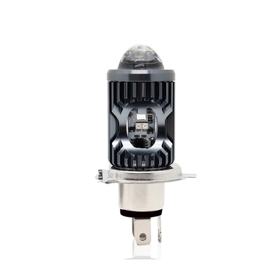 Mini Driving Light DRL Motorcycle LED Headlight Bulb H4 H6 BA20D P15D Auto Car Fisheye Projector Lens Dual Color