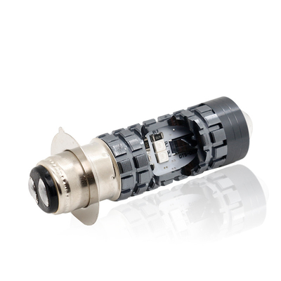 Mini Driving Light DRL Motorcycle LED Headlight Bulb H4 H6 BA20D P15D Auto Car Fisheye Projector Lens Dual Color