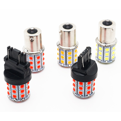 Long Lasting White LED Turn Signals For Cars 12V Aluminum Alloy Body White Yellow Red 3030 33SMD