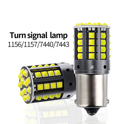 White Aluminum Alloy LED Turn Signals 1156 1157 T20 3030 44SMD Reversing Light 12V 24V
