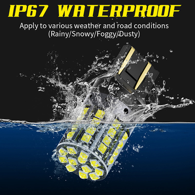 White Aluminum Alloy LED Turn Signals 1156 1157 T20 3030 44SMD Reversing Light 12V 24V