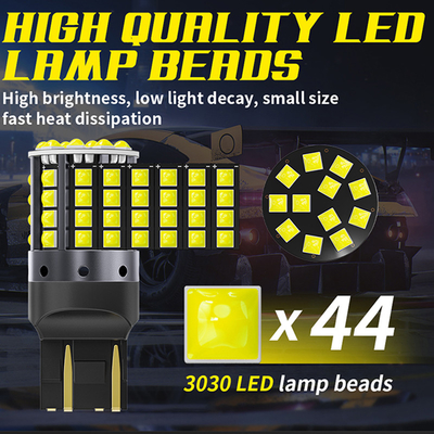White Aluminum Alloy LED Turn Signals 1156 1157 T20 3030 44SMD Reversing Light 12V 24V