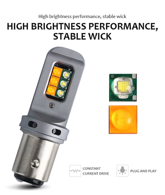 Long-Lasting 5W LED Brake Turn Signal Lights with 1156 Universal 12smd LED Bulbs 1156 P21W BA15S PY21W 3157 7443 Canbus