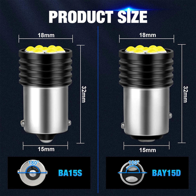 1157 BAY15D LED P21/5W 1156 BA15S P21W LED Bulbs 9 SMD 3030 R5W R10W Car Reverse Light Brake Tail Lamp