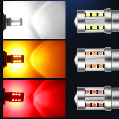 Universal White LED Car Turn Signal Lights1156 1157 3030 15SMD LED Bulb White Yellow Canbus License Plate Interior Led