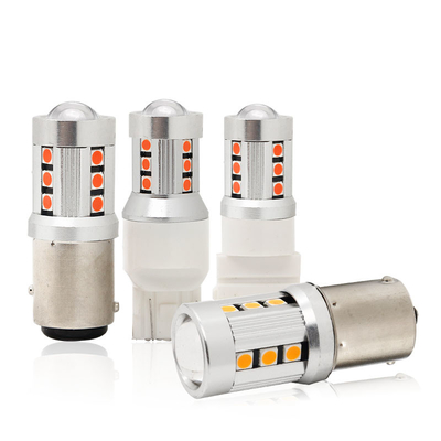 Universal White LED Car Turn Signal Lights1156 1157 3030 15SMD LED Bulb White Yellow Canbus License Plate Interior Led