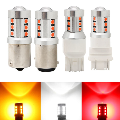 Universal White LED Car Turn Signal Lights1156 1157 3030 15SMD LED Bulb White Yellow Canbus License Plate Interior Led