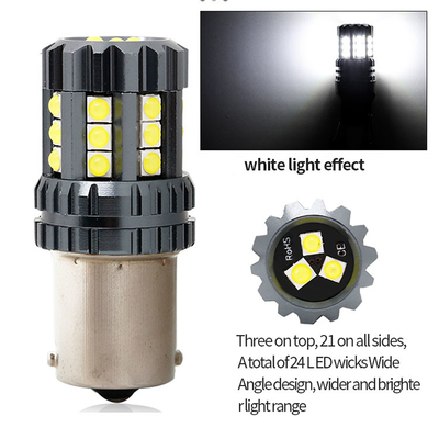 White LED Car Turn Signal Lights Auto 12V 24V 2835 45SMD 1156 1157 T25 3156 3157 T20 7440 7443 Canbus Bulbs Car Led