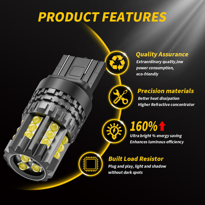 White LED Car Turn Signal Lights Auto 12V 24V 2835 45SMD 1156 1157 T25 3156 3157 T20 7440 7443 Canbus Bulbs Car Led