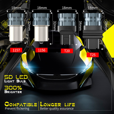 100% Canbus Bau15S Ba15S T25 1156 LED Bulb 900Lm 3030 Chips 6LED 12V Brake Turn Signal Lights 6W