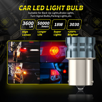 100% Canbus Bau15S Ba15S T25 1156 LED Bulb 900Lm 3030 Chips 6LED 12V Brake Turn Signal Lights 6W