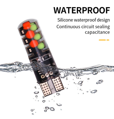 Brightness New type car Interior led light bulb T10 5050 6SMD RGB color With RGB With Remote strobe flashing lights