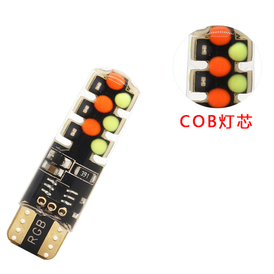Brightness New type car Interior led light bulb T10 5050 6SMD RGB color With RGB With Remote strobe flashing lights