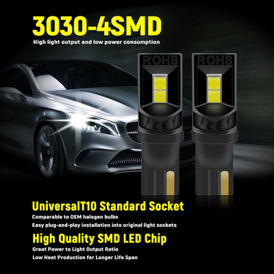 360 Degree LED Light Bulbs T10 194 168 147 W5W 3030 Car LED Interior Bulbs Error Free License Plate Light