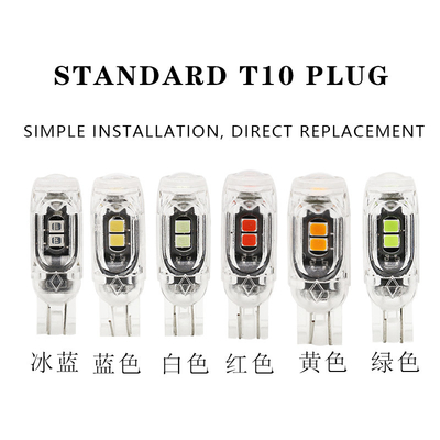 360 Degrees LED Light Bulb Automotive License Plate Light T10 2835 3030 5smd LED Highlight 5W5 Nonpolar Small Width Lamp