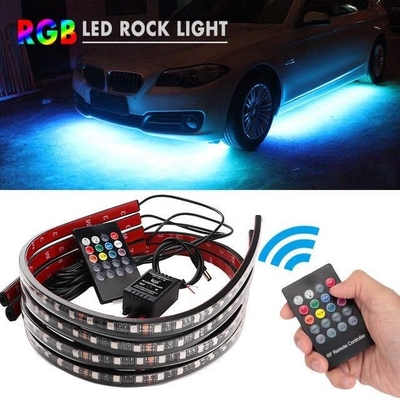 Automotive LED Interior Lights Multi Color Remote Control Flexible ABS 12V Car LED Strip Light