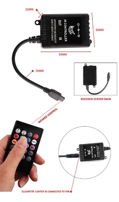Automotive LED Interior Lights Multi Color Remote Control Flexible ABS 12V Car LED Strip Light