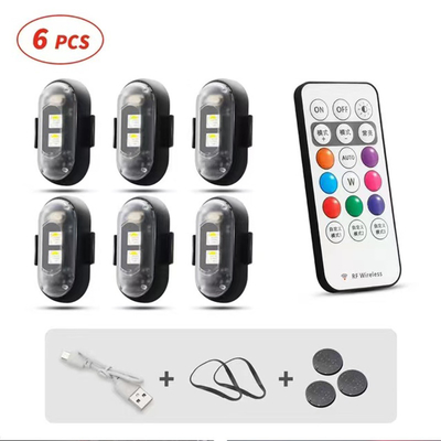 RGB Color LED Car Interior Atmosphere Lights Micro USB IP67 Wireless Remote Control
