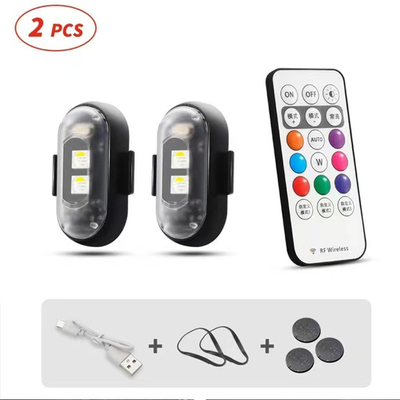 RGB Color LED Car Interior Atmosphere Lights Micro USB IP67 Wireless Remote Control