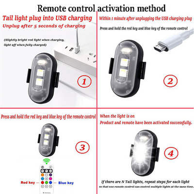 RGB Color LED Car Interior Atmosphere Lights Micro USB IP67 Wireless Remote Control