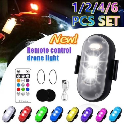 RGB Color LED Car Interior Atmosphere Lights Micro USB IP67 Wireless Remote Control