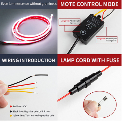 ST-5050-150180APP RGB LED Car Interior Lights with Remote Control Waterproof and Flexible