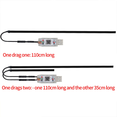 5V PVC USB LED Strip Lights 110cm with APP Remote Control Multi Lighting Modes for Interior Atmosphere