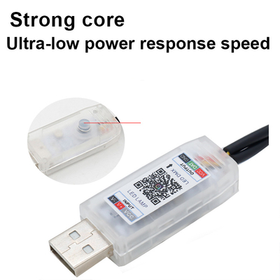 5V PVC USB LED Strip Lights 110cm with APP Remote Control Multi Lighting Modes for Interior Atmosphere