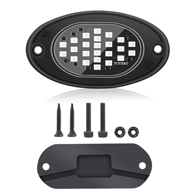 12V Waterproof Chassis Light 2835 LED Single Color Pure White 24 LED Rock Light For Truck Jeep ATV UTV Offroad Underglow