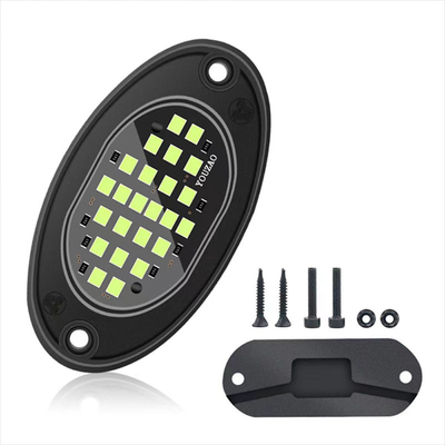 12V Waterproof Chassis Light 2835 LED Single Color Pure White 24 LED Rock Light For Truck Jeep ATV UTV Offroad Underglow