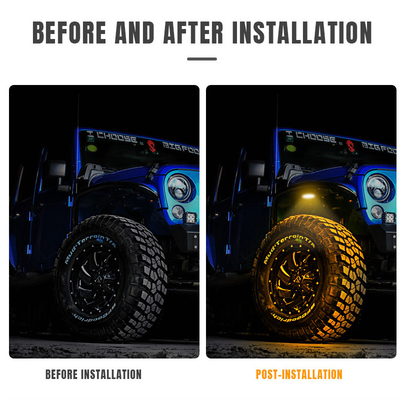 12V Waterproof Chassis Light 2835 LED Single Color Pure White 24 LED Rock Light For Truck Jeep ATV UTV Offroad Underglow