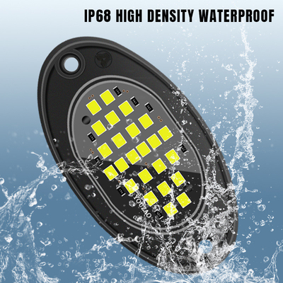 12V Waterproof Chassis Light 2835 LED Single Color Pure White 24 LED Rock Light For Truck Jeep ATV UTV Offroad Underglow