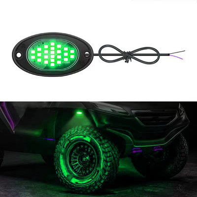 12V Waterproof Chassis Light 2835 LED Single Color Pure White 24 LED Rock Light For Truck Jeep ATV UTV Offroad Underglow