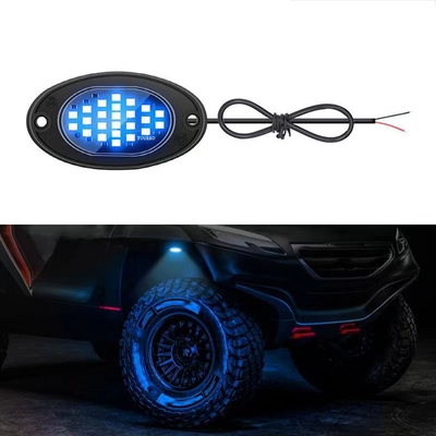 12V Waterproof Chassis Light 2835 LED Single Color Pure White 24 LED Rock Light For Truck Jeep ATV UTV Offroad Underglow