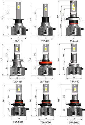 O3 12V 55W 12000 Lumen Automotive LED Headlight H1 H3 H4 H7 H11 9005 9006 D2H Led Headlight Bulb