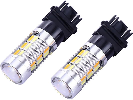 3157 3057 3357 4157 LED Brake Turn Signal Lights  Amber Switchback 22 SMD with Projector