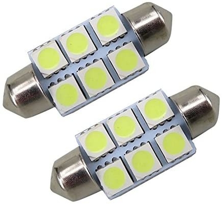 Festoon C5W 5050 6SMD LED Car Interior Lights Lamp Bulb Dome Blue White DC 12V 31mm 36mm 39mm 41mm