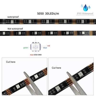 USB Car Headlight LED Tube Strip SMD 5050 RGB Colorful DC 5V Flexible