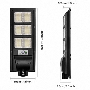 120 Watt Solar Street Light For Outdoor 5000K Daylight White Flood Endurance IP65 Waterproof