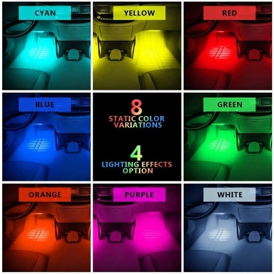 4 Pcs 48 Led Strip Car Interior Atmosphere Lights IP65 With USB Port APP Control