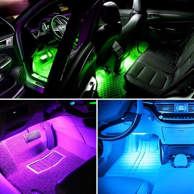 4 Pcs 48 Led Strip Car Interior Atmosphere Lights IP65 With USB Port APP Control