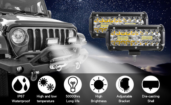 High Power 200W LED Driving Lights IP68 Waterproof Aluminum Alloy Material