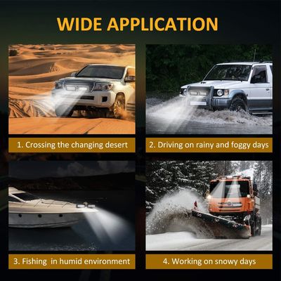 High Power 200W LED Driving Lights IP68 Waterproof Aluminum Alloy Material