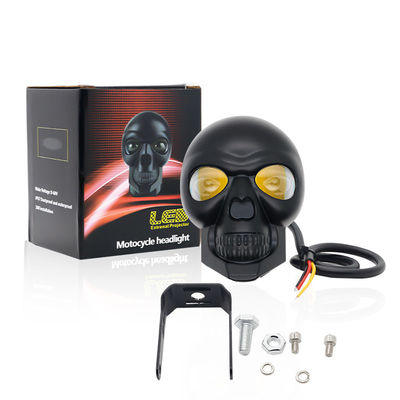 3inch 40w Motorcycle Skull Headlights External Spotlight LED Mini Driving Light Dual Color