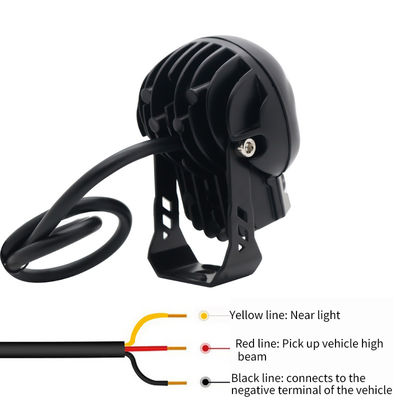 3inch 40w Motorcycle Skull Headlights External Spotlight LED Mini Driving Light Dual Color