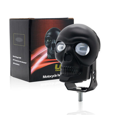 3inch 40w Motorcycle Skull Headlights External Spotlight LED Mini Driving Light Dual Color